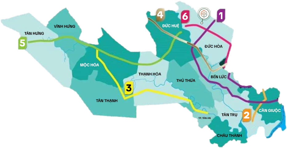 6 Trục động lực kinh tế phát triển tỉnh Long An