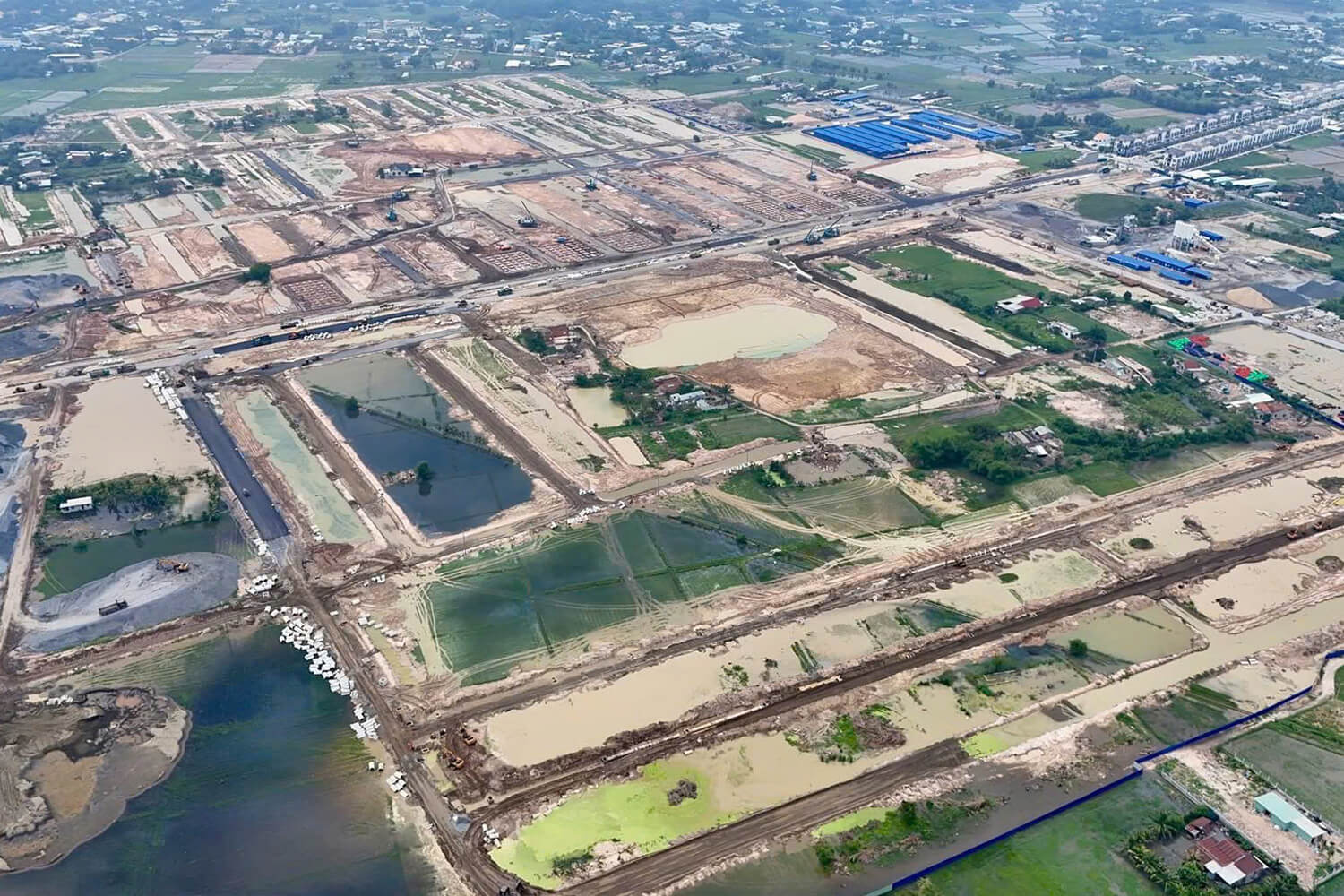 Toàn bộ công trường Vinhomes Green City tháng 5/2025 nhìn từ trên cao