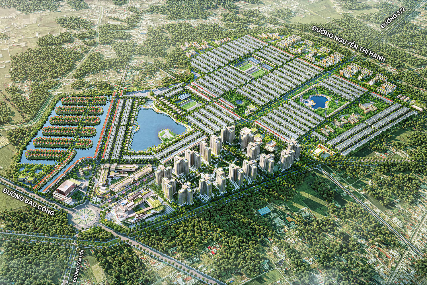 Sơ đồ phối cảnh vị trí dự án Vinhomes Green City Long An